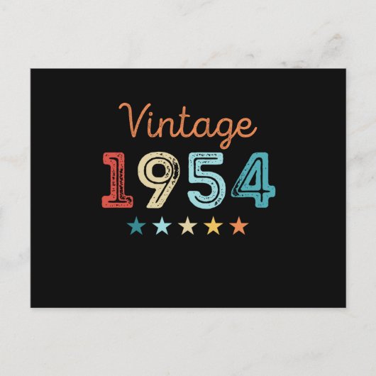 Retro 1954 70e verjaardag cadeau 70 jaar oud briefkaart (Voorkant)