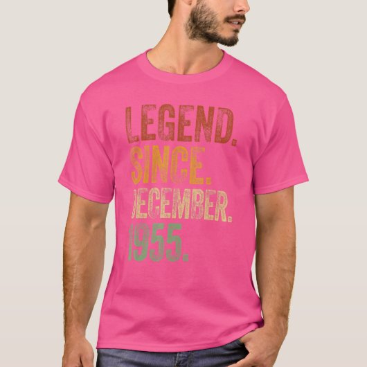 Retro 1955 Geboortedatum december 2010: legend sin T-shirt (Voorkant)