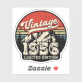 Retro 1956 Birthday Gift Vintage 70th Bday Sticker (Vel)
