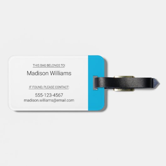 Retro 1958-1966 Logo Bagagelabel (Achterkant horizontaal)