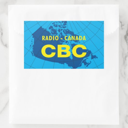 Retro 1958-1966 Logo Rechthoekige Sticker (Tas)