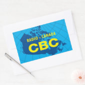 Retro 1958-1966 Logo Rechthoekige Sticker (Envelop)