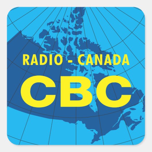 Retro 1958-1966 Logo Vierkante Sticker (Voorkant)