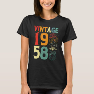 Retro 1958 64 Jaar Verjaardag Camping Wandelen B T-shirt