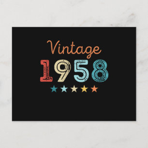 Retro 1958 70e verjaardag cadeau 70 jaar oud briefkaart