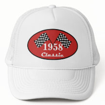 Retro 1958 Verjaardag Klassieke Geruite Race Vlag