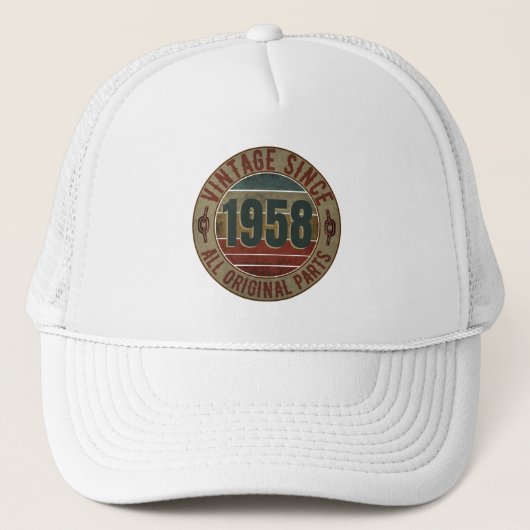 RETRO 1958 VERJAARDAGSCADEAU TRUCKERHOED TRUCKER PET (Voorkant)