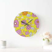 Retro 1960 Bloemen Grote Klok (Huis)