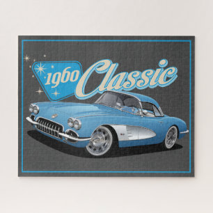 Retro 1960 Classic Car Stars Jigzaag Puzzle Legpuzzel