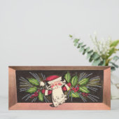 Retro 1960-kerstkaart voor kerstmis feestdagenkaart (Staand voorkant)