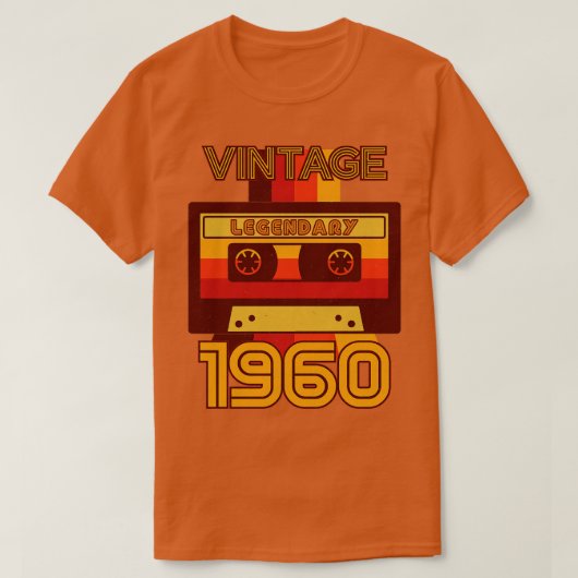  Retro 1960 Legendarische Cassettebandje T-shirt (Design voorkant)