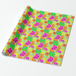 Retro 1960: Peace, Love, Rock and Roll Cadeaupapier