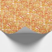  Retro 1960 Tangerine Cadeaupapier (Hoek)