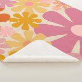 Retro 1960s bloemen bloemen bloemen bloemen 1970 sherpa deken (3/4)