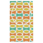 Retro 1960s Circles Ovalen Oranje Blauwgroen Gold Klein Cadeauzakje (Achterkant)