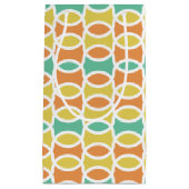 Retro 1960s Circles Ovalen Oranje Blauwgroen Gold Klein Cadeauzakje (Voorkant)