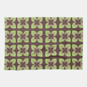 Retro 1960's  Floral | Sage Green Theedoek (Horizontaal)