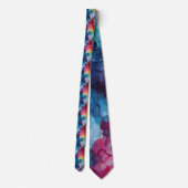 Retro 1960s Kleurrijke Stropdas-Dye Pattern Stropd Stropdas (Achterkant)