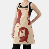 Retro 1960s minimalistische vrouw illustratie kuns schort (Insitu)