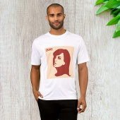 Retro 1960s minimalistische vrouw illustratie kuns t-shirt
