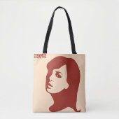 Retro 1960s minimalistische vrouw illustratie kuns tote bag (Voorkant)