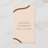 Retro 1960s Rainbow Stripes Cream Terracotta Visitekaartje (Voorkant)