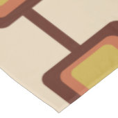 Retro 1960s Rond vierkant Geel Sinaasappel Tafelkleed (Gekanteld)