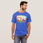 Retro 1960s stijl Love Graffiti T-shirt (Voorkant volledig)