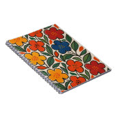 Retro 1960s Style Floral Pattern Notitieboek (Rechterzijde)