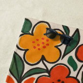 Retro 1960s Style Floral Pattern Strandlaken (In situ)