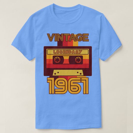Retro 1961 Legendarische Cassettebandje T-shirt (Design voorkant)