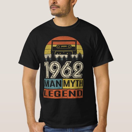  Retro 1962 Verjaardag Gift Man Myth Legend T-shirt (Voorkant)