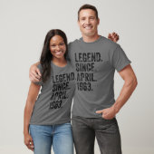 Retro 1963 Geboortedatum april 1963: legend sinds T-shirt (Unisex)