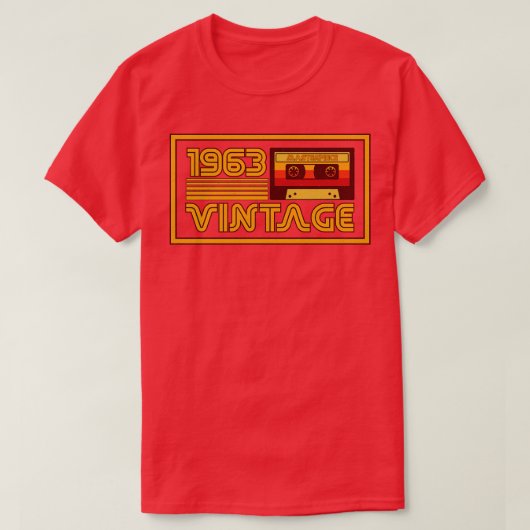 Retro 1963 Masterpiece Cassettebandje T-shirt (Design voorkant)