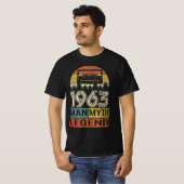  Retro 1963 Verjaardag Gift Man Myth Legend T-shirt (Voorkant volledig)