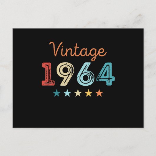 Retro 1964 60e verjaardag cadeau 60 jaar oud briefkaart (Voorkant)