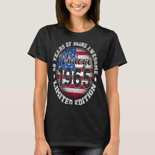 retro 1965 58th Birthday 58 Years Old Amer T-shirt
