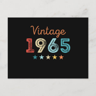 Retro 1965 60e verjaardag cadeau 60 jaar oud briefkaart
