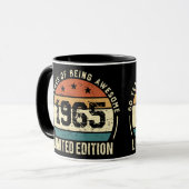 Retro 1965 60e verjaardag mok (Voorkant links)