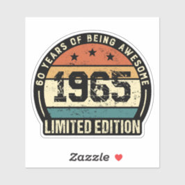 Retro 1965 60e verjaardag sticker