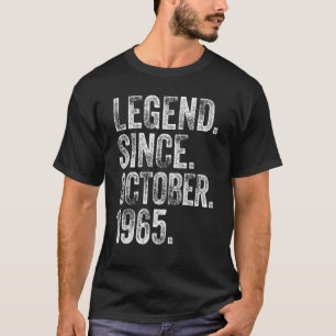 Retro 1965 Geboortedatum oktober 1966: Legend T-shirt