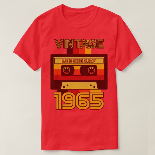  Retro 1965 Legendarische Cassettebandje T-shirt (Design voorkant)