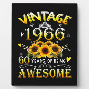 Retro 1966 60 Jaar Jong en Geweldig Fotoplaat