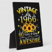 Retro 1966 60 Jaar Jong en Geweldig Fotoplaat (Zijkant)