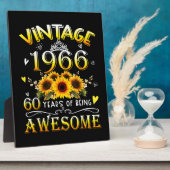 Retro 1966 60 Jaar Jong en Geweldig Fotoplaat (Zijkant)
