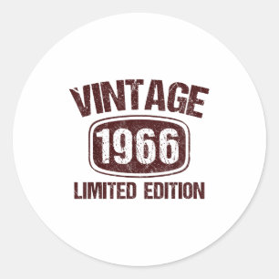 Retro 1966 60 Jaar oud 60ste verjaardagscadeau voo Ronde Sticker