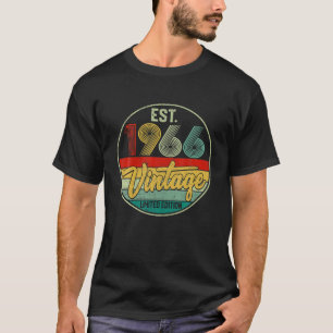 Retro 1966 60e verjaardagsfeestjes Mannen Vrouwen T-shirt