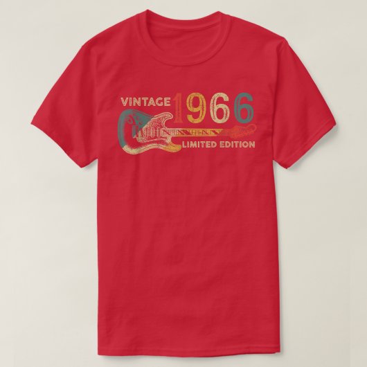 Retro 1966 birthday gift for men Guitar Player 56t T-shirt (Design voorkant)