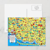 Retro 1966 Cincinnati, briefkaart van de Ohio-kaar (Voorkant / Achterkant)