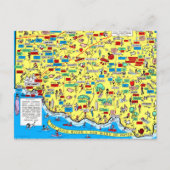 Retro 1966 Cincinnati, briefkaart van de Ohio-kaar (Voorkant)